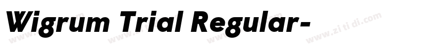 Wigrum Trial Regular字体转换